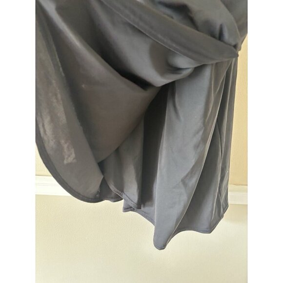 Lands End Womens Size XL 18 Black Tulip Wrap Swim Dress One Piece Swimsuit - Picture 5 of 6